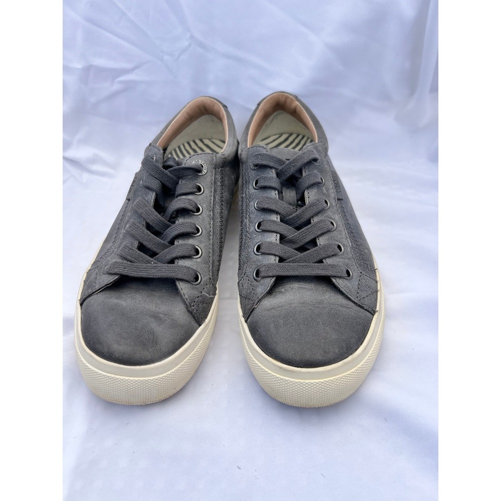 Taos Plim Soul Charcoal Grey Leather Lace Up Comfort Sneakers Womens 7